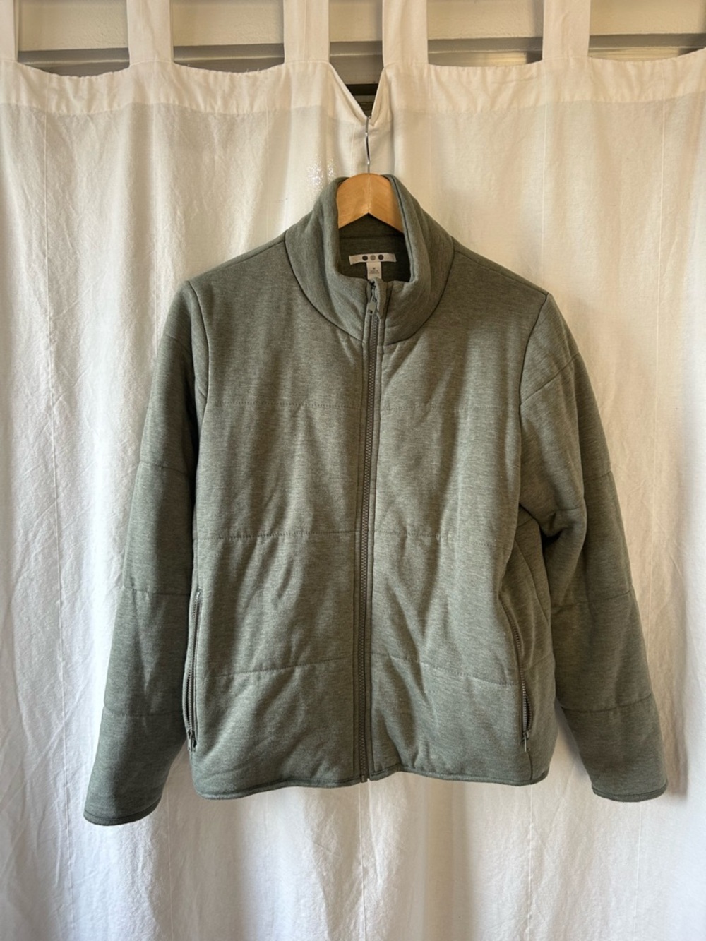 Woman’s Soft Olive Green Zip-Up Jacket